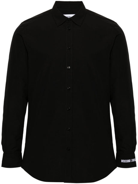 MOSCHINO COUTURE Logo-Embroidered Classic Shirt for Men