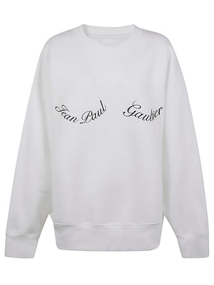 JEAN PAUL GAULTIER Crewneck Cotton Sweatshirt with Iconic Detail