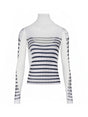 JEAN PAUL GAULTIER Long Sleeve Spandex and Mesh Top with Feather Print