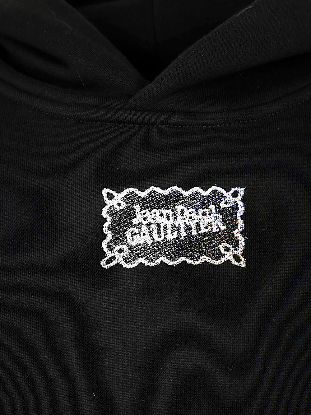 JEAN PAUL GAULTIER Cotton Oversized Hoodie with Lace Label Transfer