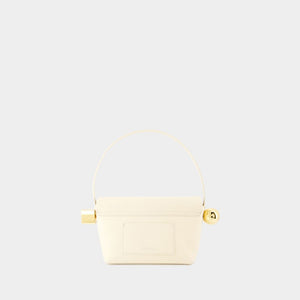 JACQUEMUS Mini Round Leather Handbag