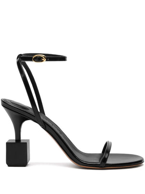 JACQUEMUS Sculpted Heel Ankle Strap Sandals - 105mm