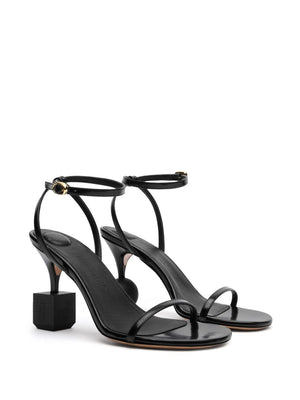 JACQUEMUS Sculpted Heel Ankle Strap Sandals - 105mm