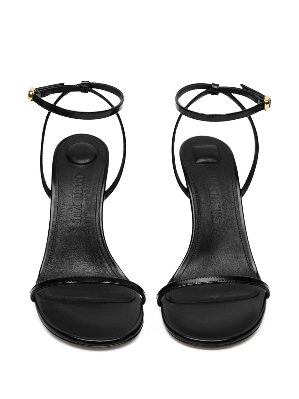 JACQUEMUS Sculpted Heel Ankle Strap Sandals - 105mm