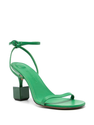 JACQUEMUS Sculpted Heel Ankle Strap Sandals - 105mm