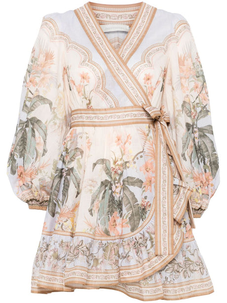 ZIMMERMANN Mini Floral Dress with Elegant Design