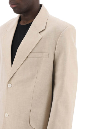 JACQUEMUS Men's Beige Single-Breasted Jacket for SS24 Season