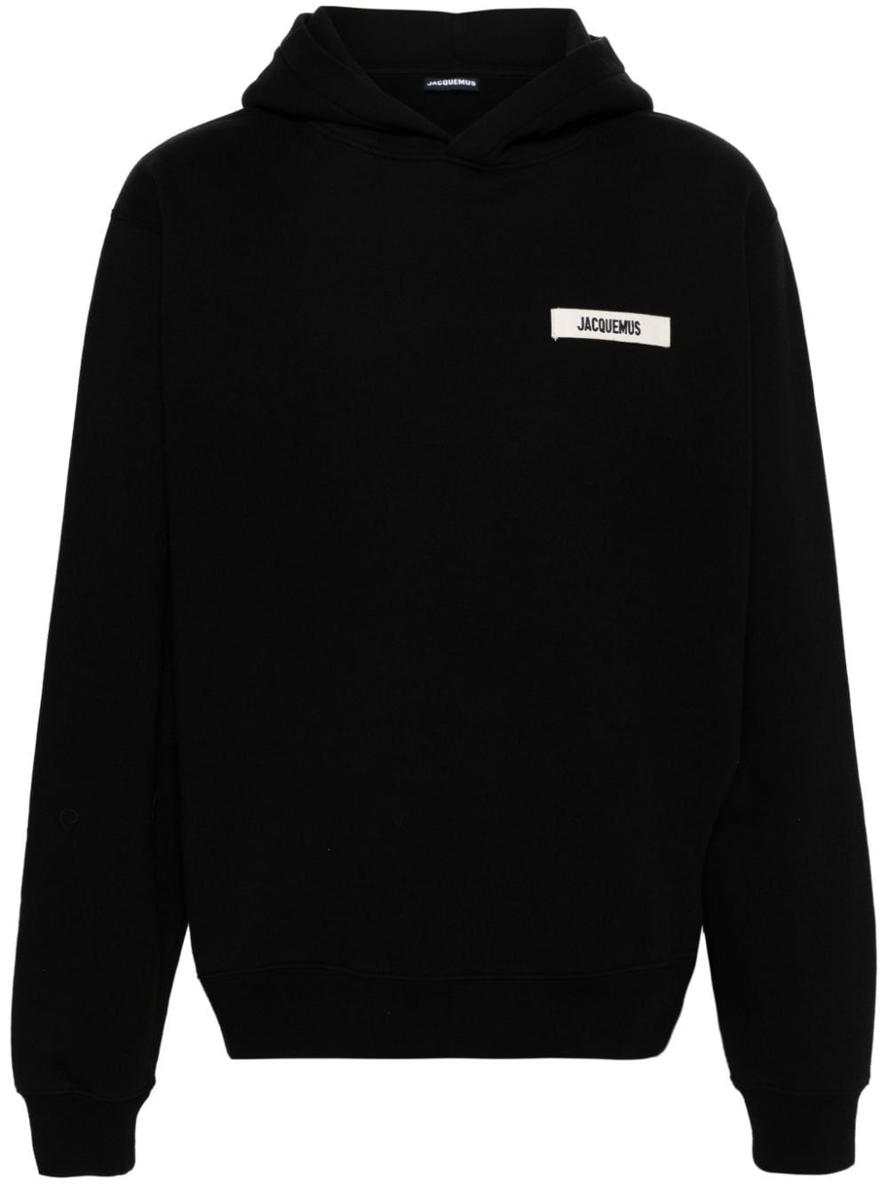 JACQUEMUS Classic Regular Fit Grosgrain Sweatshirt in Black