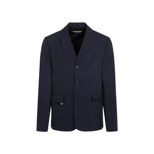 JACQUEMUS Contemporary Blue Veste Cabri Jacket