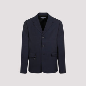 JACQUEMUS Contemporary Blue Veste Cabri Jacket