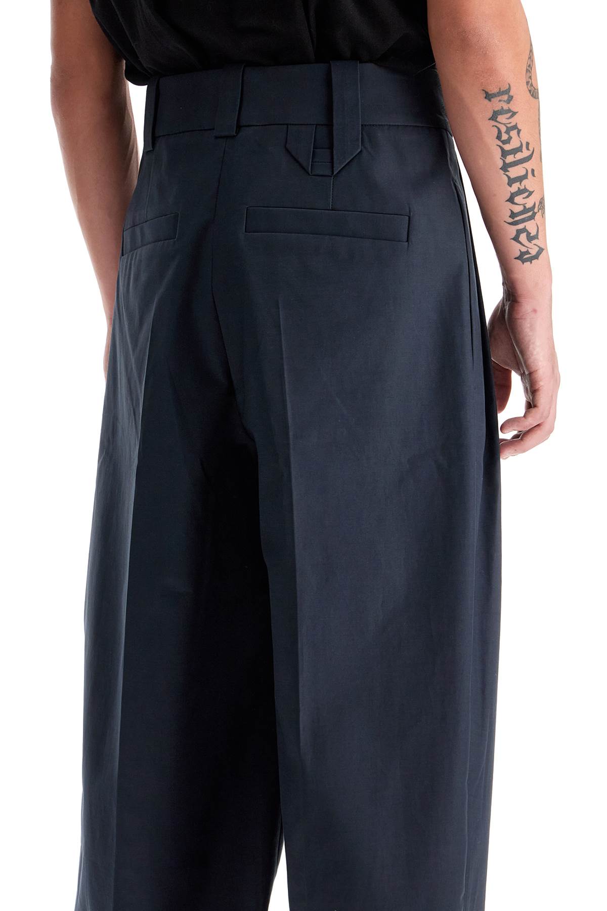 JACQUEMUS Double Pleated Wide Leg Pants - Size 48