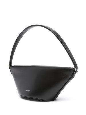 THE ATTICO Black Piccola Leather Shoulder Handbag for Women - SS24 Collection