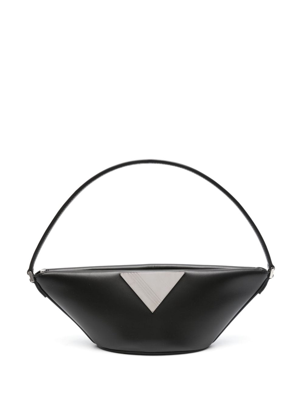 THE ATTICO Black Piccola Leather Shoulder Handbag for Women - SS24 Collection