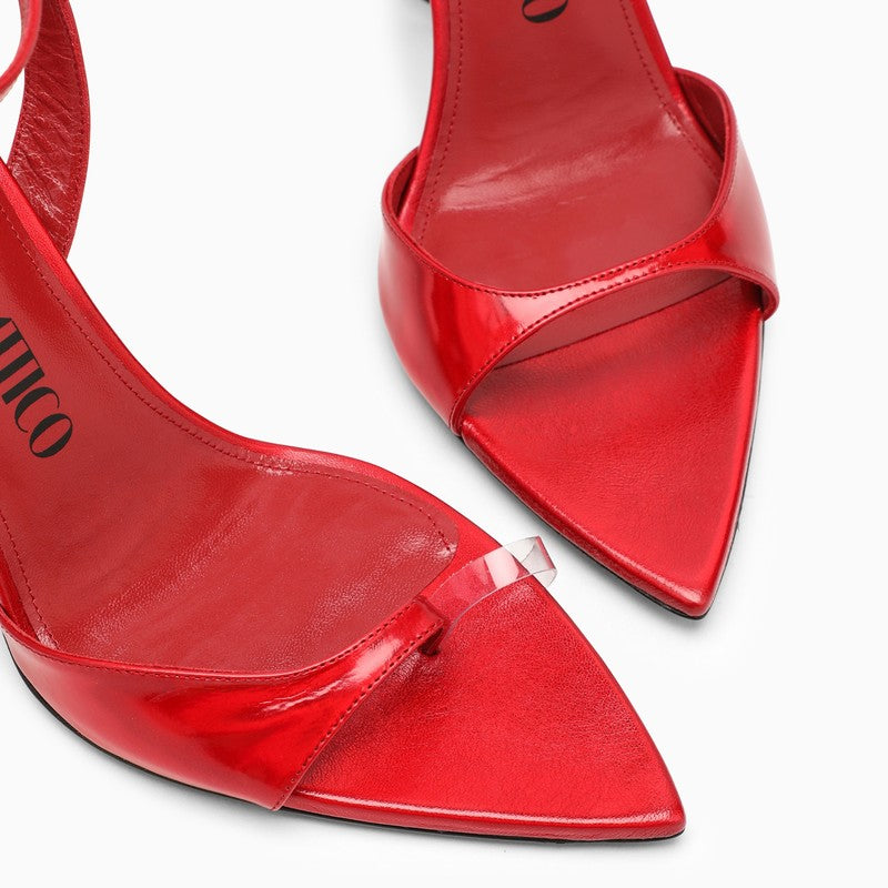 THE ATTICO Red Asymmetrical Sandals for Women