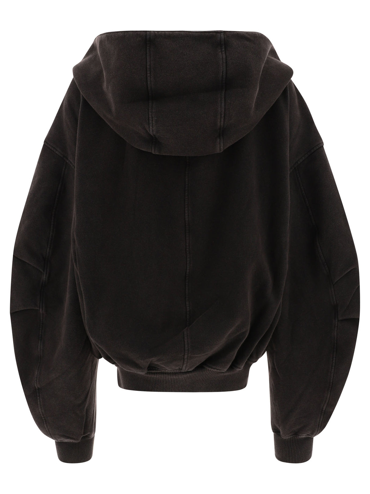 THE ATTICO ZIPPERED HOODIE WITH LOGO