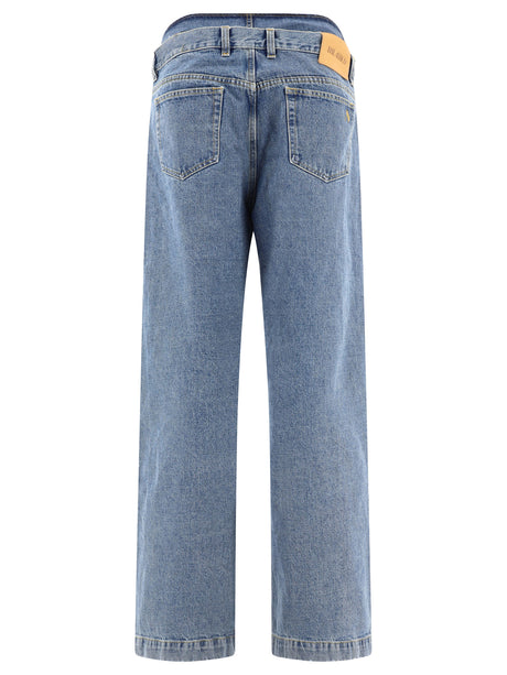 THE ATTICO Wide Leg High-Waisted Jeans