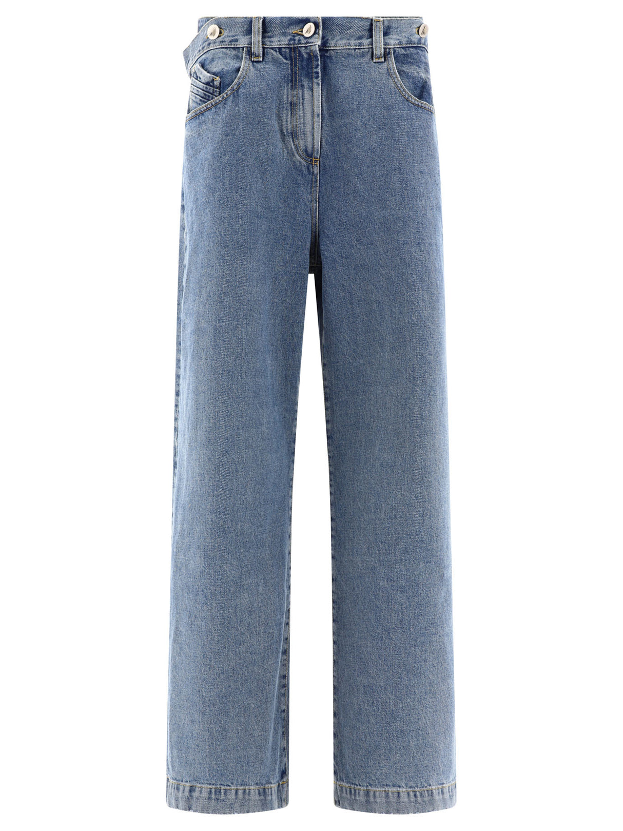 THE ATTICO Wide Leg High-Waisted Jeans