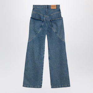 THE ATTICO Sky Blue Baggy Jeans with Multi-Pockets