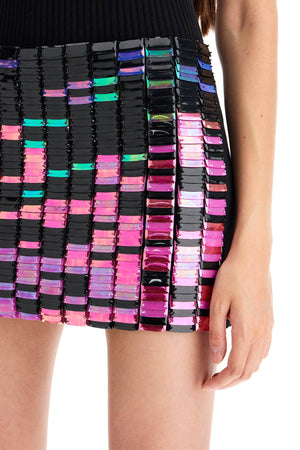 THE ATTICO Shimmering Multicolor Sequin Mini Skirt