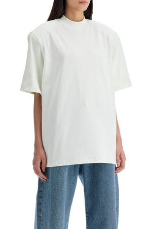 THE ATTICO Maxi Cotton Tee with Padded Shoulders