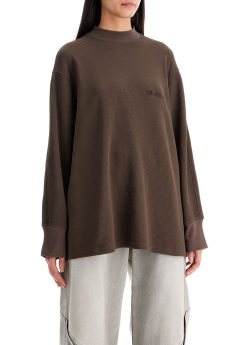 THE ATTICO Cozy Waffle-Knit Long-Sleeve Tee