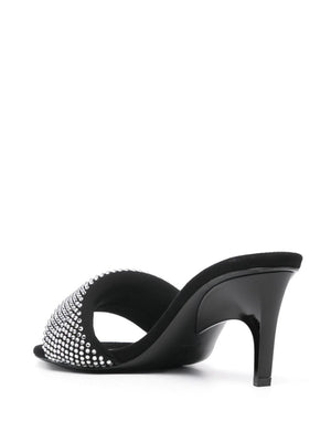 THE ATTICO Midnight Sparkle Embellished Sandals with 60mm Heel