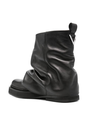 THE ATTICO Chic Mini Leather Boots with Silver Accents