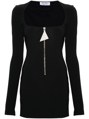 THE ATTICO Sleek Zip-Up Mini Dress