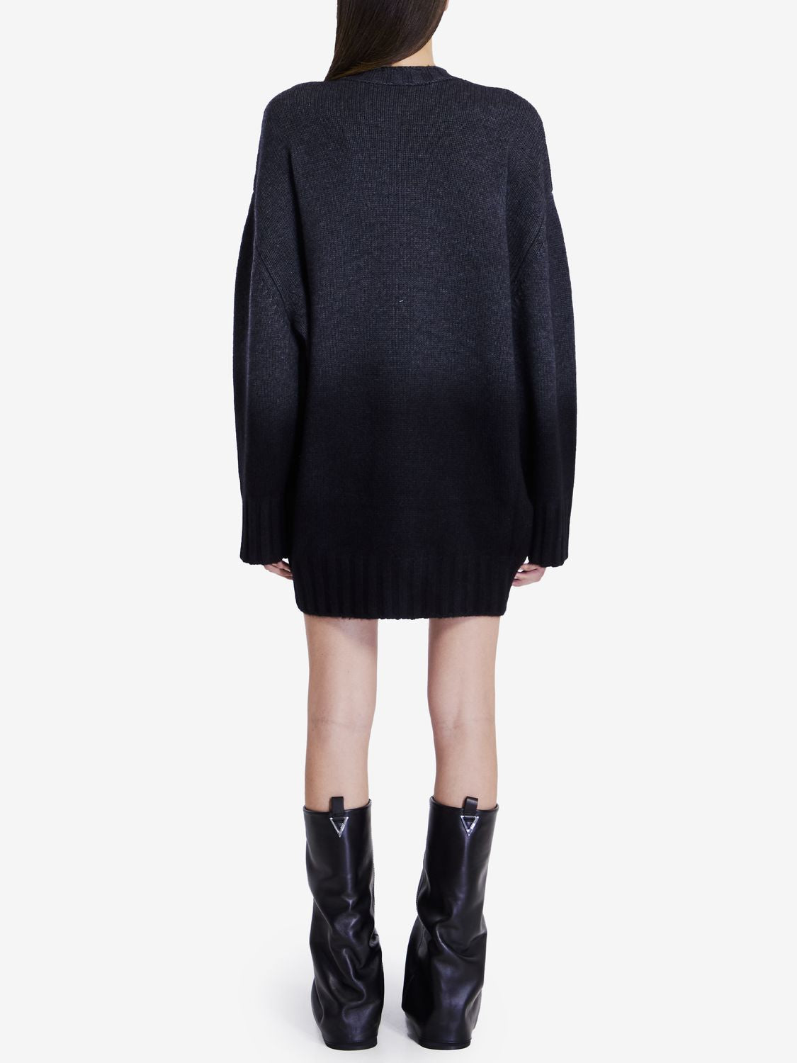 THE ATTICO Chic Mini Dress in Wool-Cashmere Blend