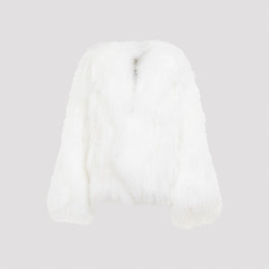 THE ATTICO Mini Luxe Faux Fur Jacket