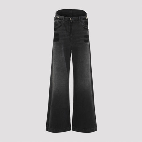 THE ATTICO Cotton High-Waisted Jeans