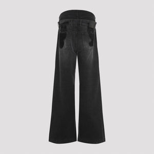 THE ATTICO Cotton High-Waisted Jeans