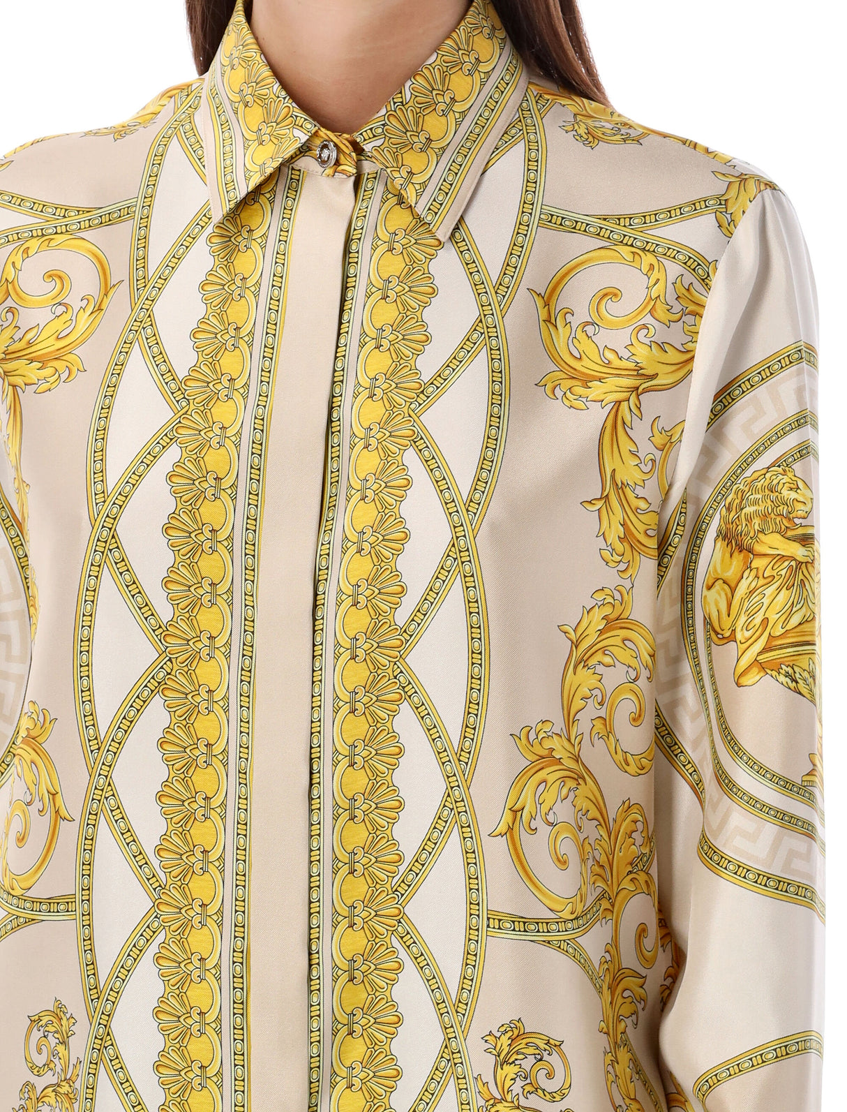 VERSACE Silken Elegance Button-Down Shirt