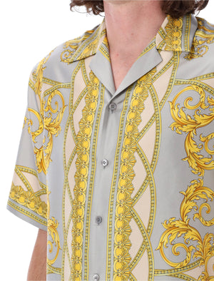 VERSACE Baroque Silk Bowling Shirt