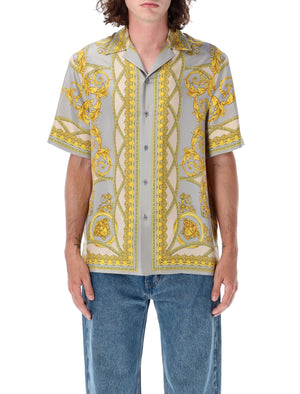 VERSACE Baroque Silk Bowling Shirt