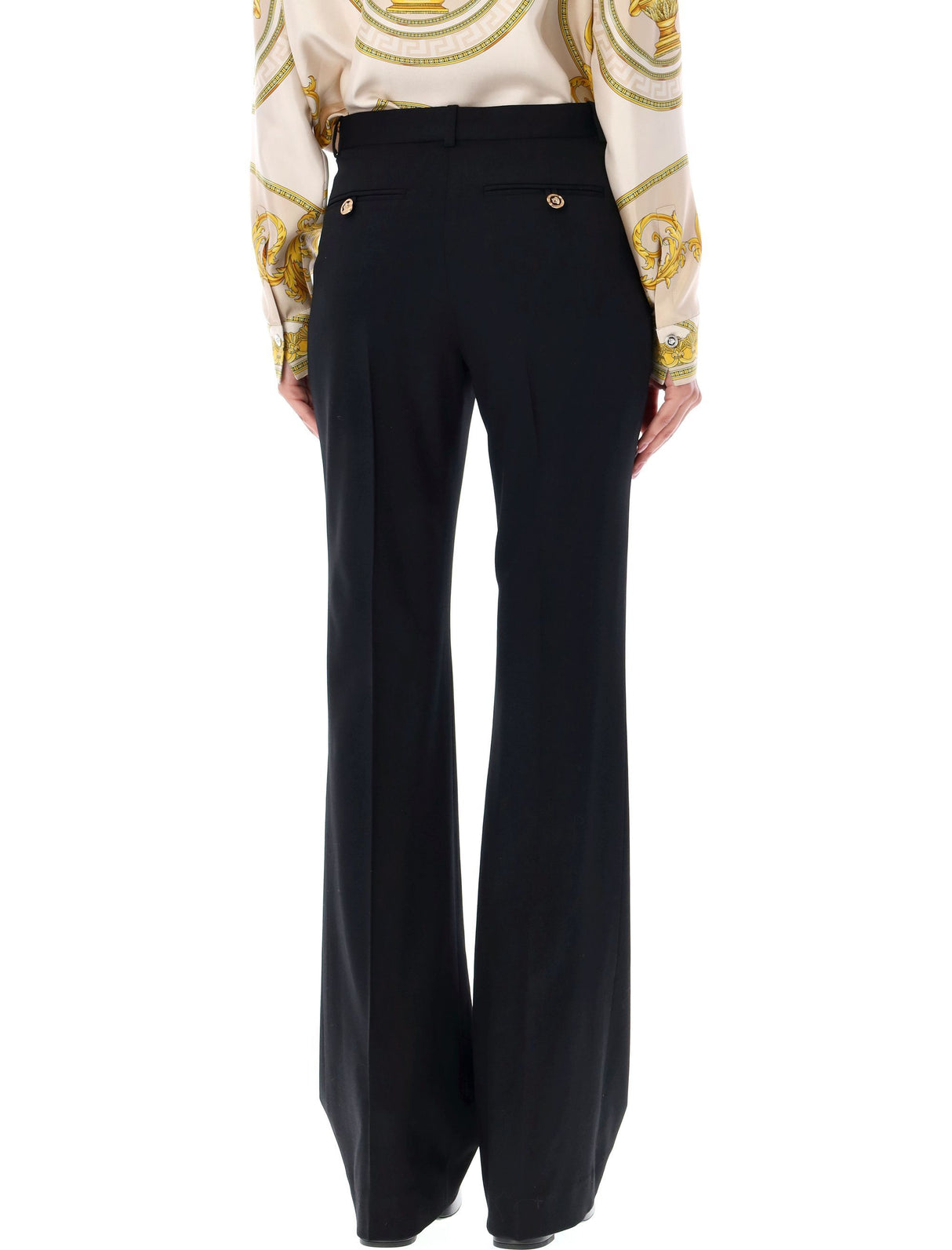 VERSACE High-Waist Flared Tailored Pants