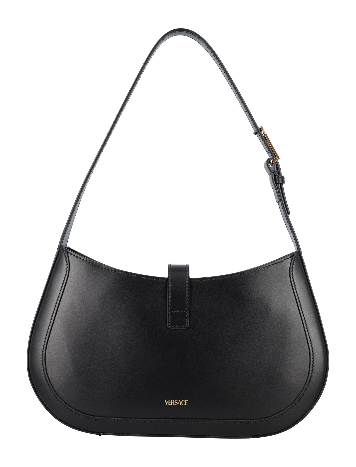 VERSACE Elegant Large Hobo Leather Shoulder Bag - 18cm x 31cm x 5.xc2xbdcm