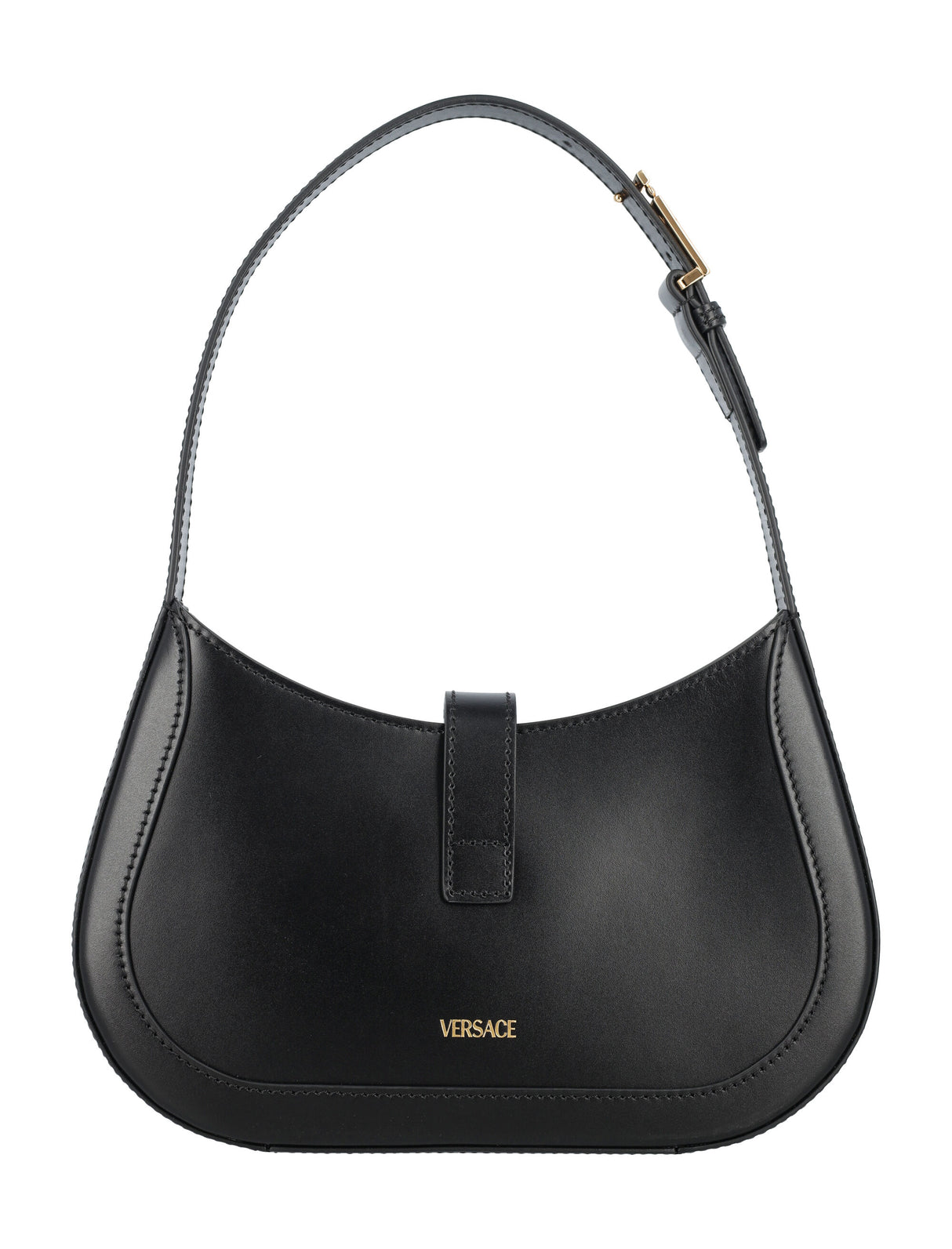 VERSACE Greek Goddess Small Hobo Chic Leather Handbag