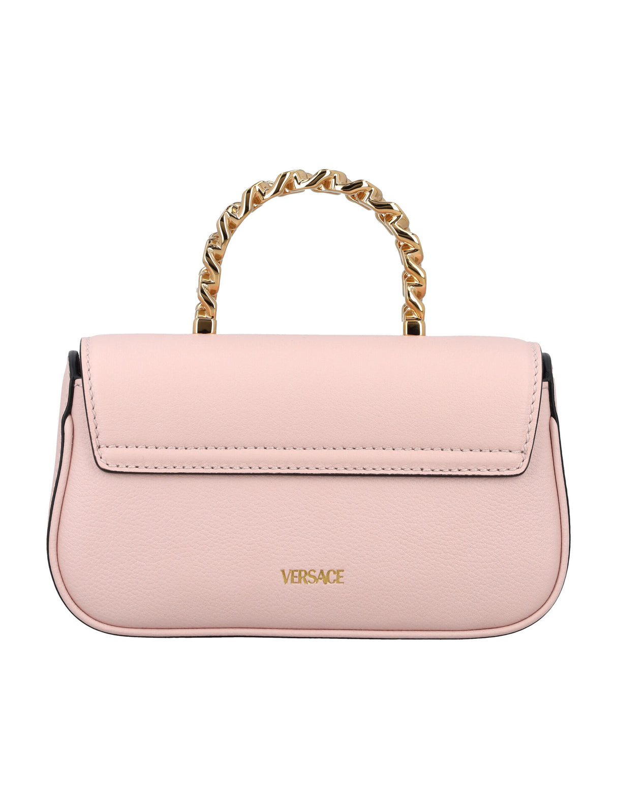 VERSACE Elegant Mini Top Handle Satin Bag with Medusa Charm - 12cm x 19cm x 5cm