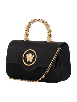 VERSACE Elegant Mini Satin Handbag with Medusa Charm