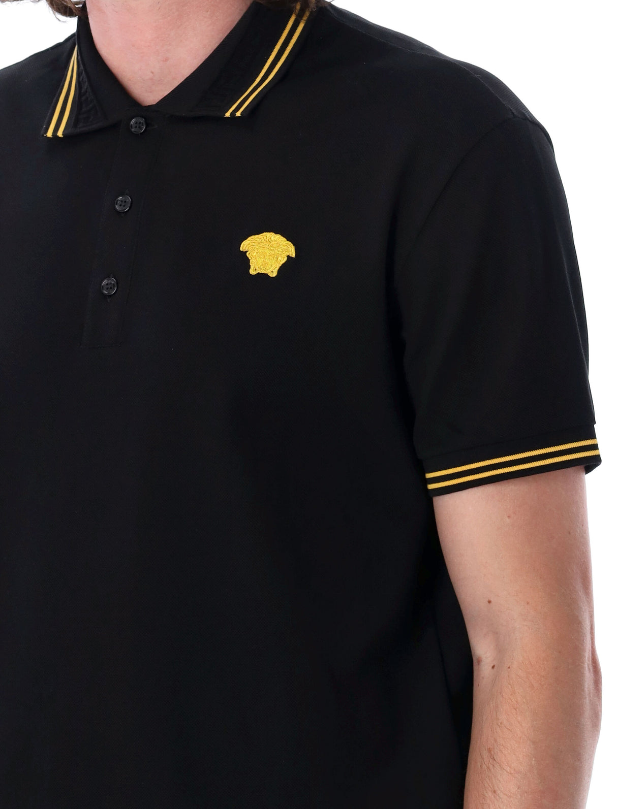 VERSACE Medusa Emblem Cotton Polo