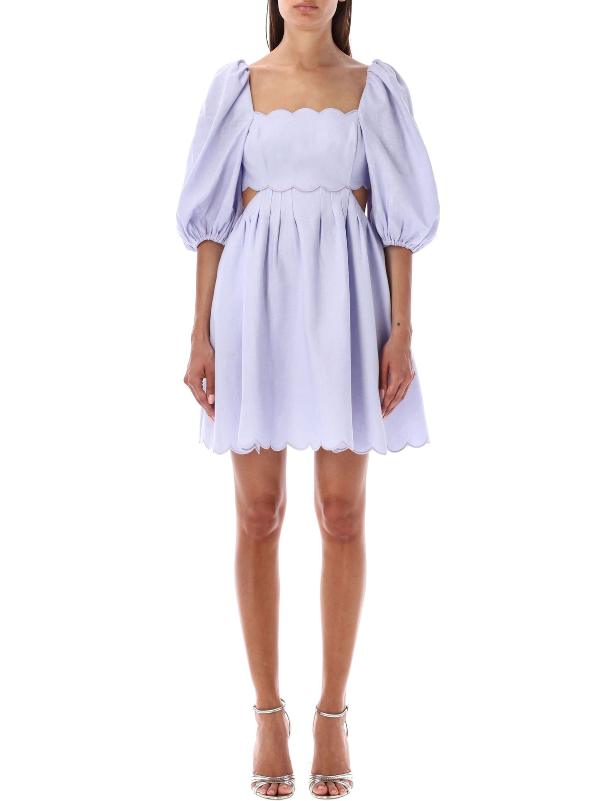 Elegant Lilla Linen Mini Dress for Women by Zimmermann | FW24 Collection