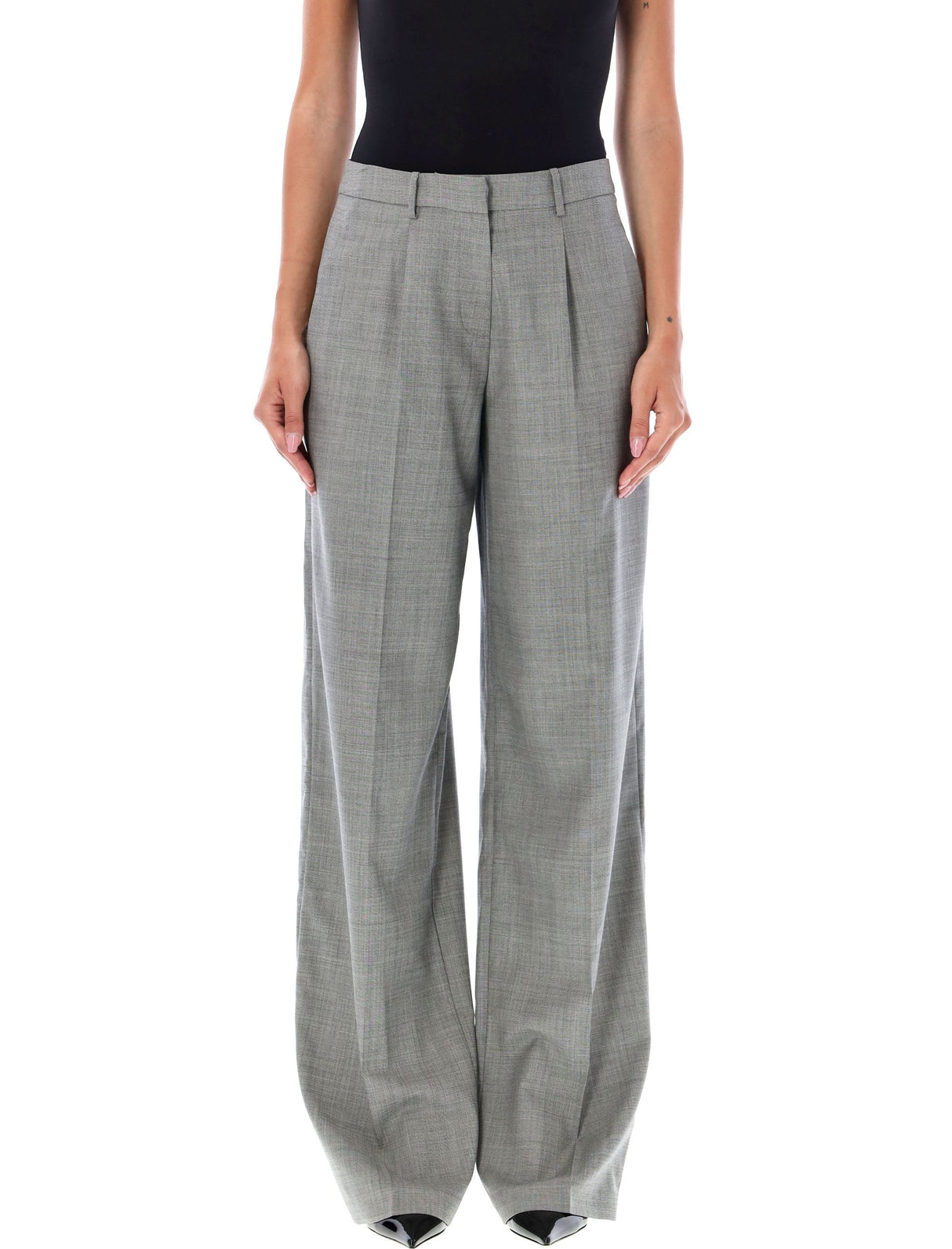 MAGDA BUTRYM Elegant Flared Wool Trousers