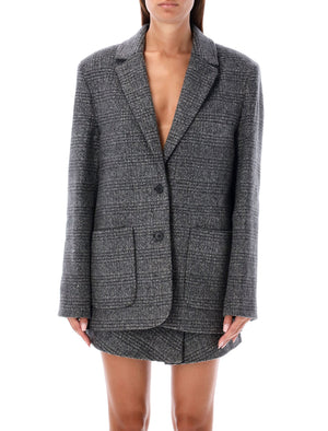 THE GARMENT Chic Plaid Ribbon-Back Blazer