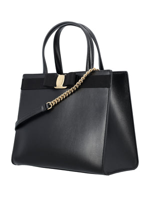 FERRAGAMO Elegant Mini Vara Tote with Iconic Bow - 20x24.5x9 CM