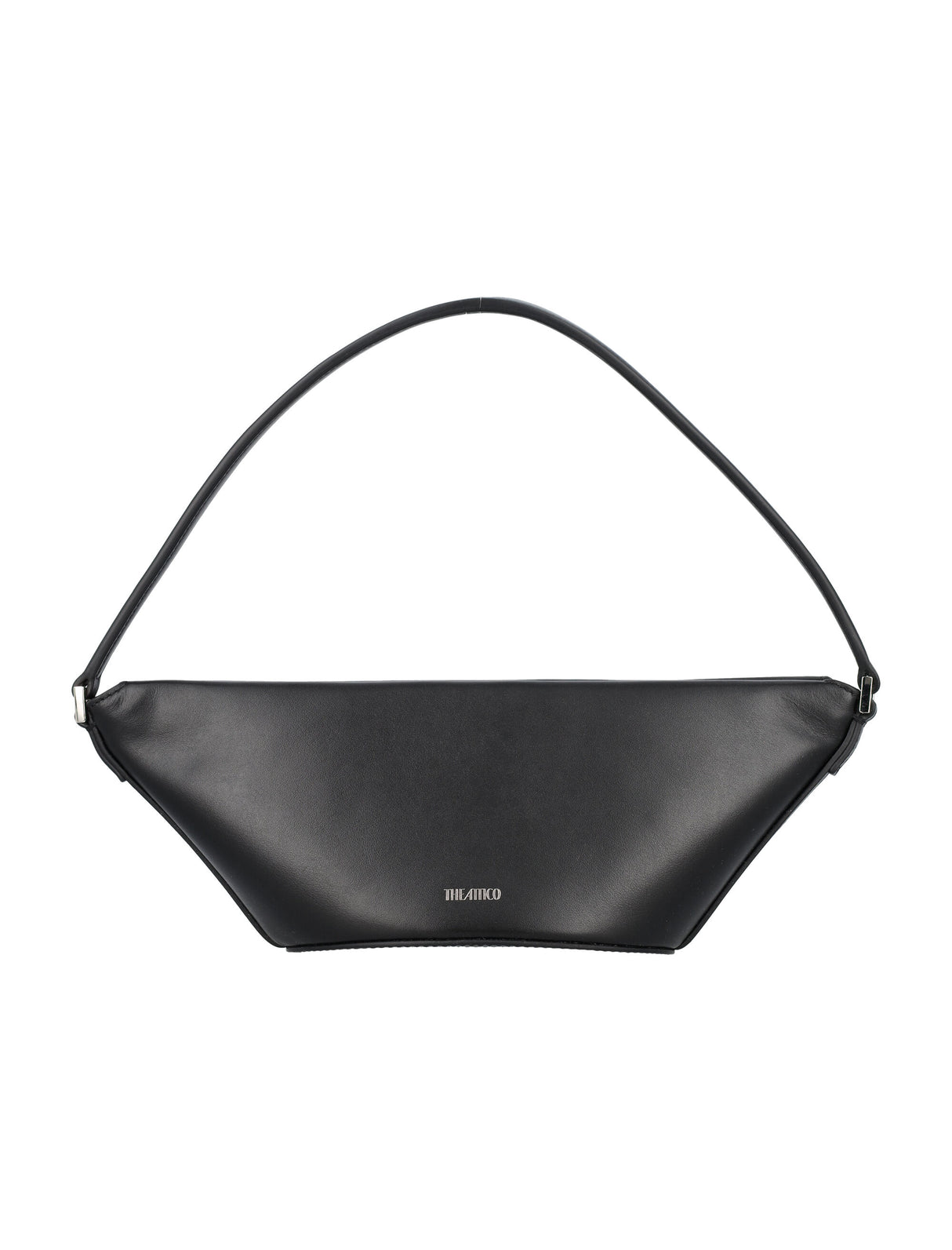 THE ATTICO Elegant Mini Triangle Flap Leather Handbag