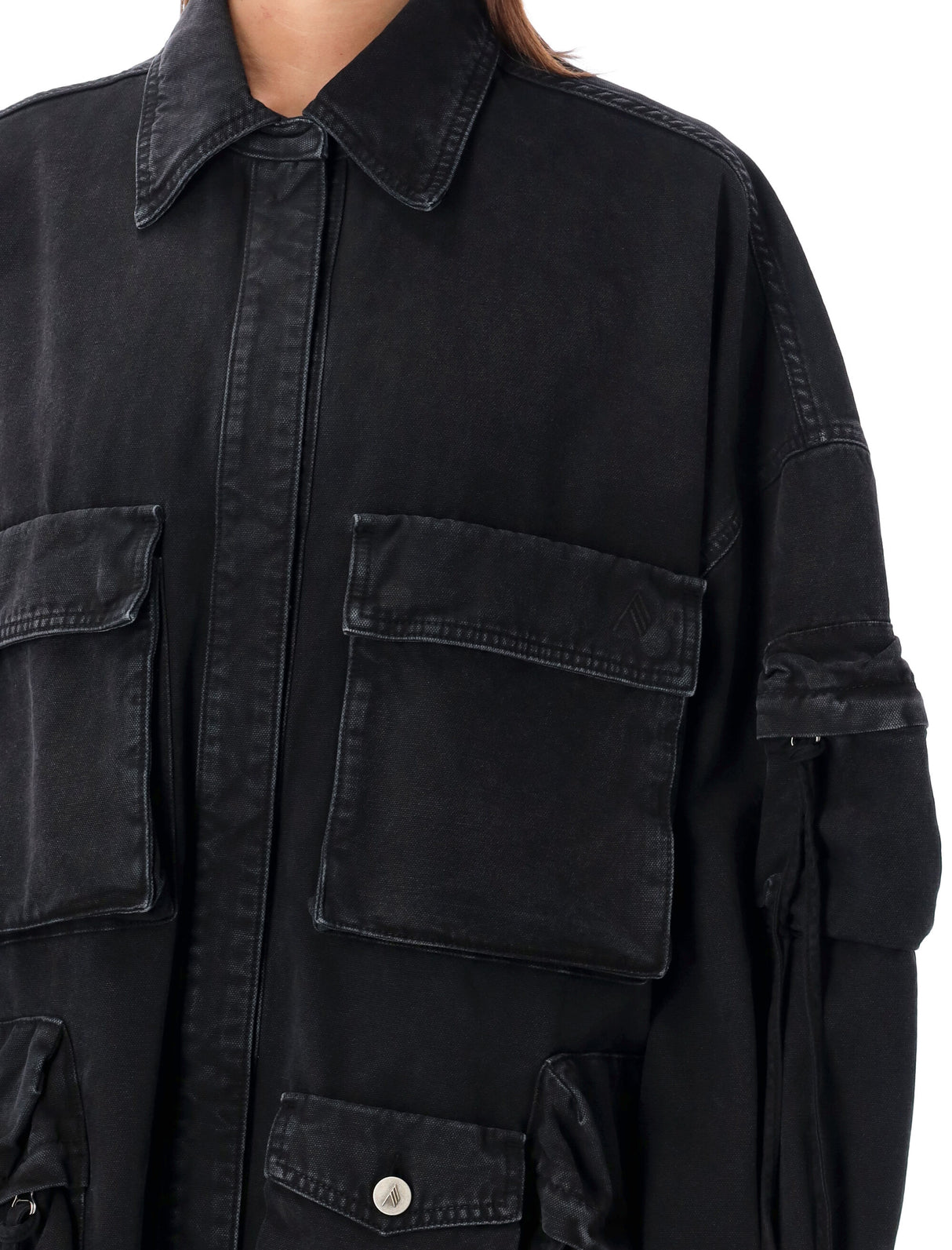 THE ATTICO Urban Cargo Oversized Cotton Jacket