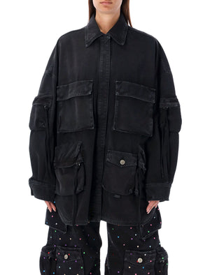 THE ATTICO Urban Cargo Oversized Cotton Jacket