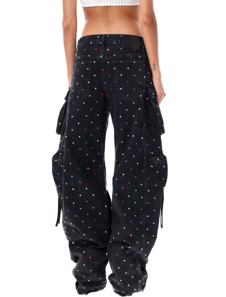 THE ATTICO Multicolor Studded Cargo Pants