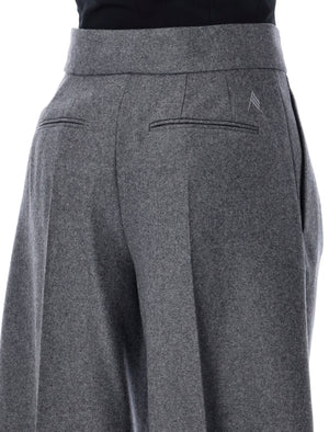 THE ATTICO Elegant High-Waist Wide-Leg Wool Trousers